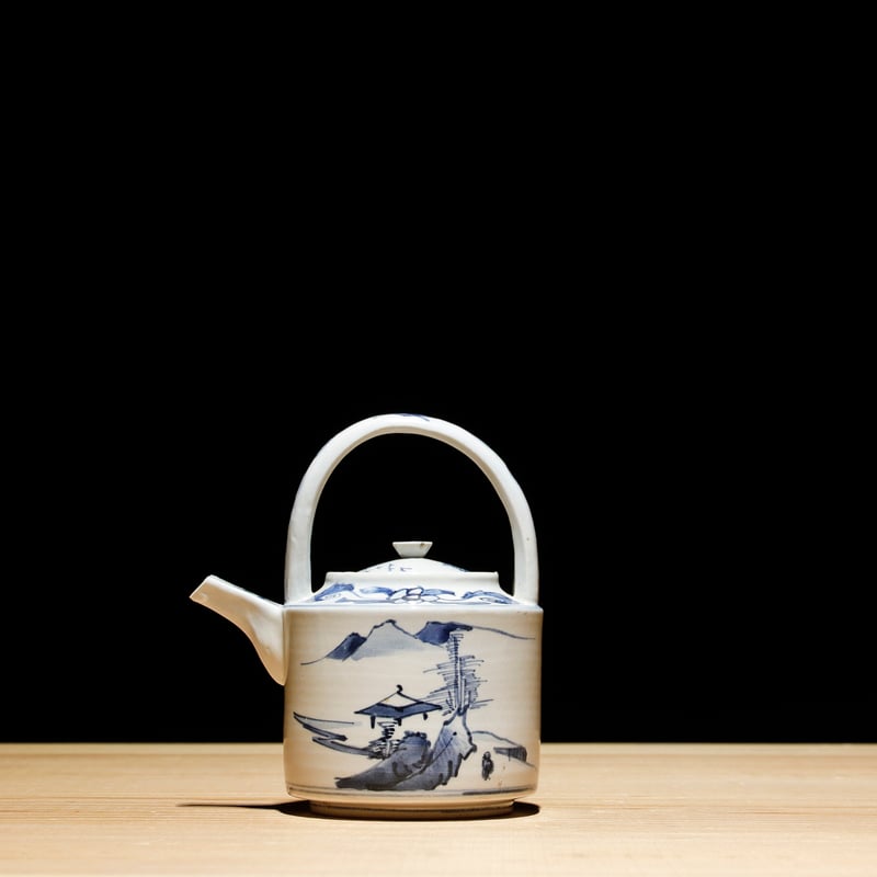 江戸期 染付 水差し | 古物屋 壱両