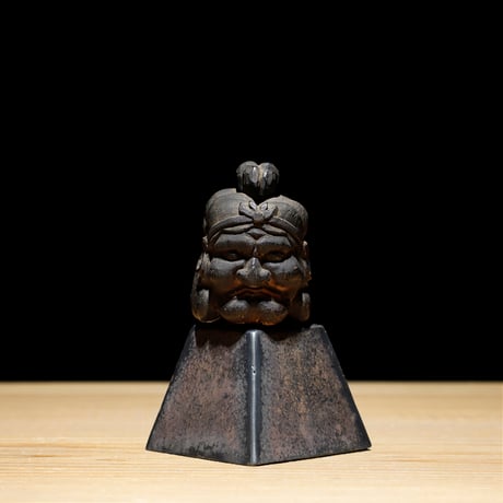 木彫仏頭 毘沙門天 弁財天
