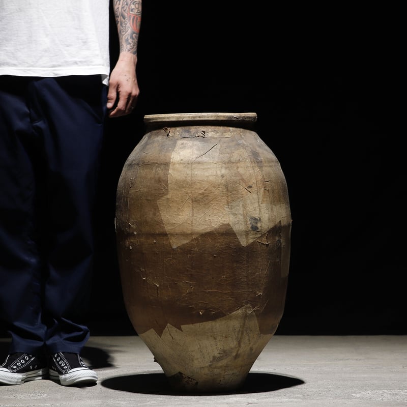 茶壺 和紙貼 | 古物屋 壱両