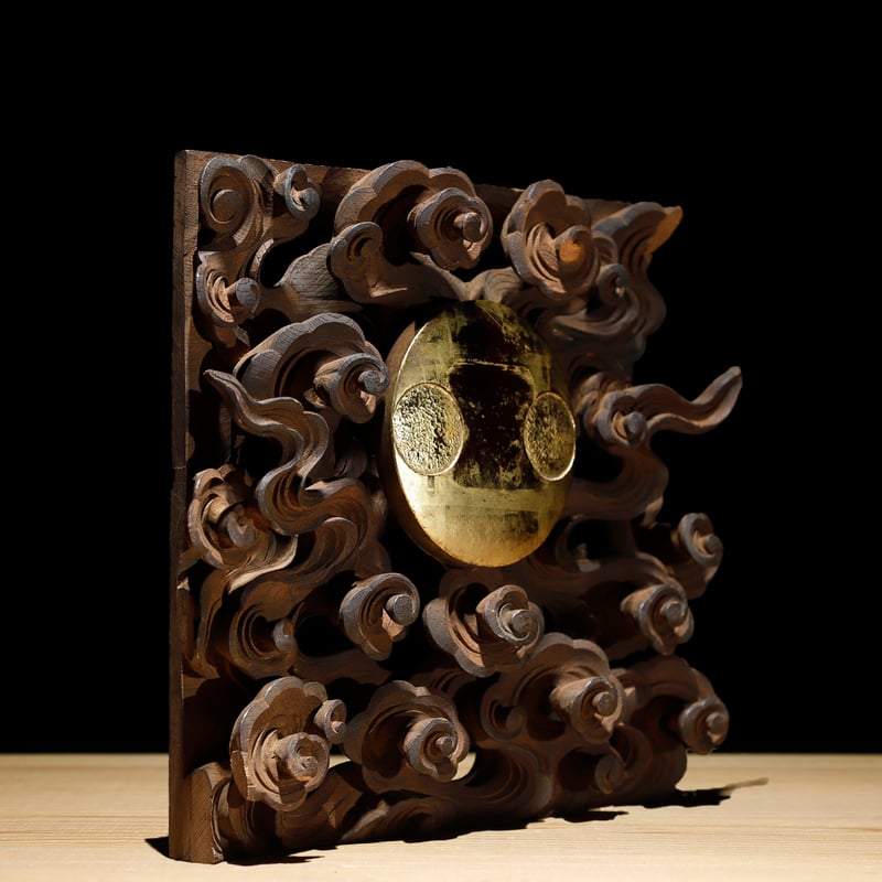 木彫　欄間　明治時代 雲文彫り欄間 明治期 | 古物屋 壱両