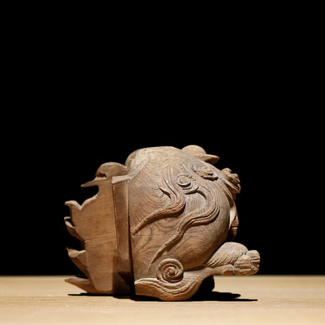 獅子 玉眼 木鼻 吽