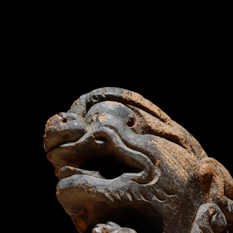 獅子頭 木彫 阿