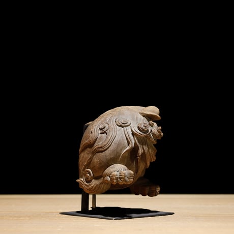 獅子 玉眼 木鼻 吽