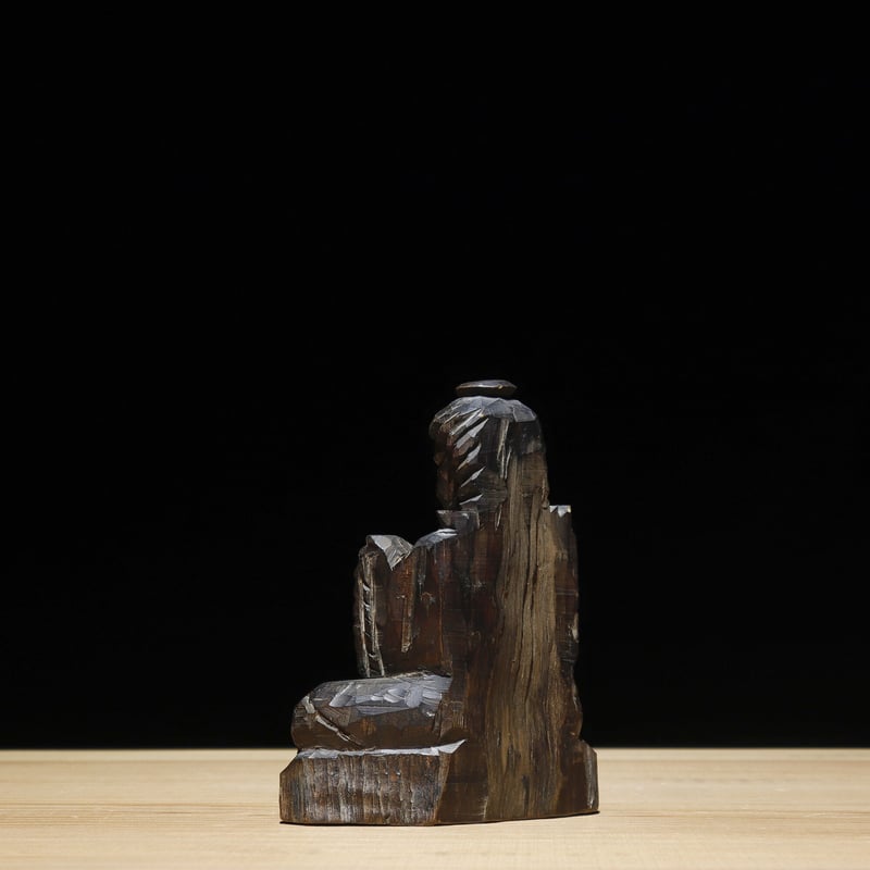 江戸時代の不動明王像 不動明王像 木彫 江戸期 | 古物屋 壱両