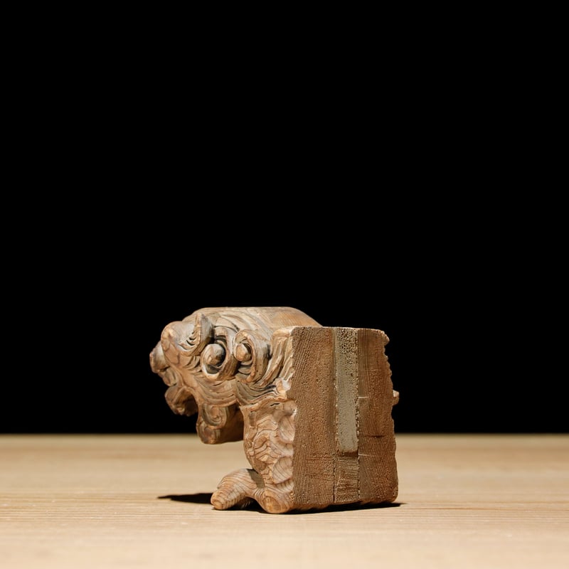 獅子頭　一木造り 獅子頭 一木造り 獅子頭 一木造り 獅子頭 木彫 | 古物屋 壱両