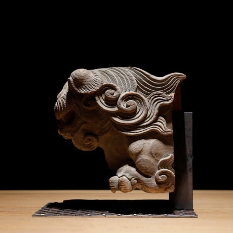 木鼻 狛犬彫