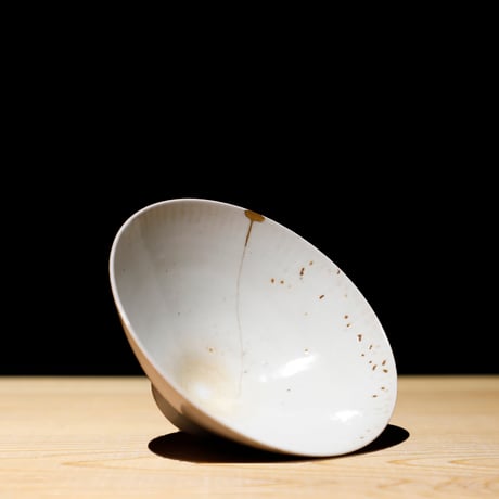 白磁 茶碗 金継
