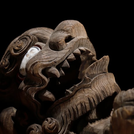 狛犬獅子 木鼻 阿吽