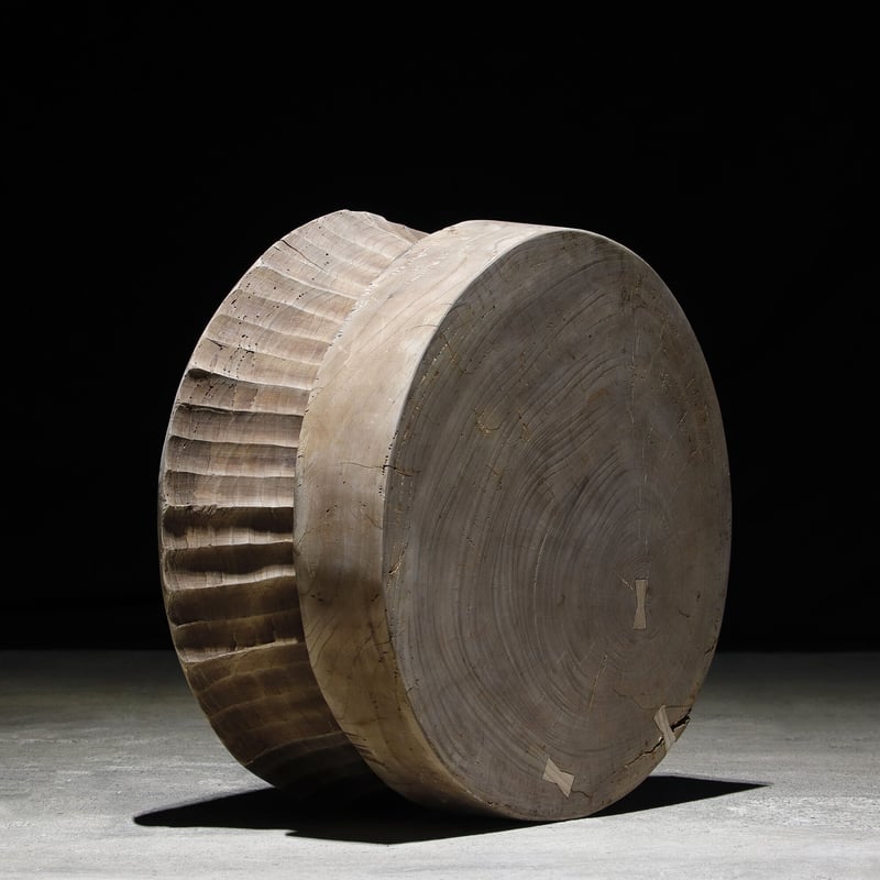 古民具 骨董 木臼 臼 平臼 | 古物屋 壱両