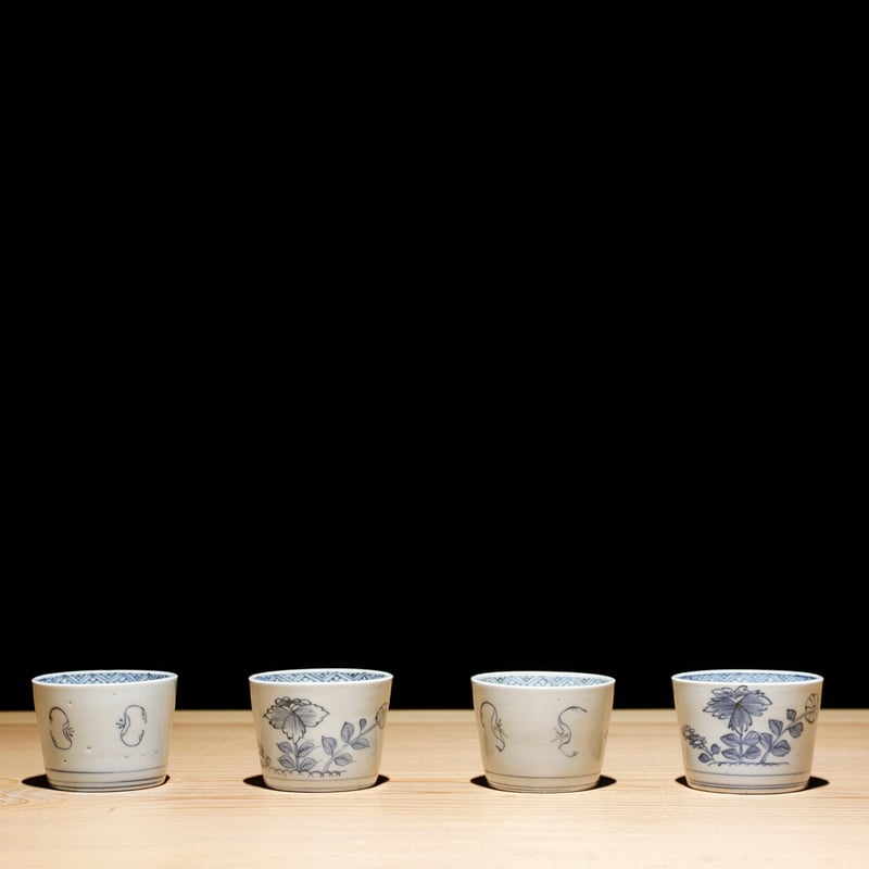古伊万里　蝙蝠（こうもり）文蕎麦猪口 古伊万里 蝙蝠（こうもり）文蕎麦猪口