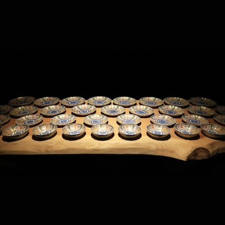 古伊万里 染付色絵皿 11種10組