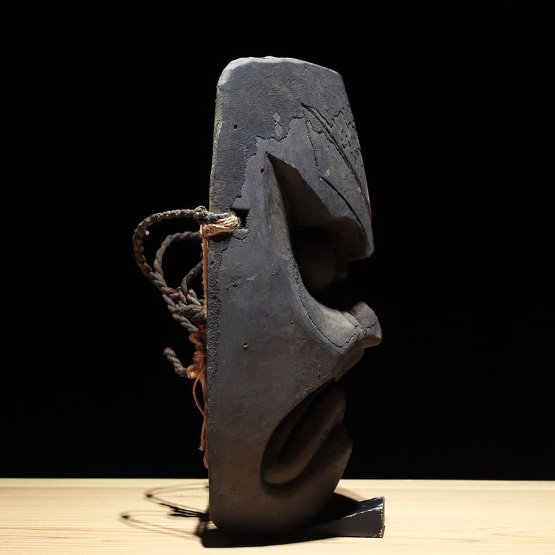 竈神 面 木彫面 | 古物屋 壱両