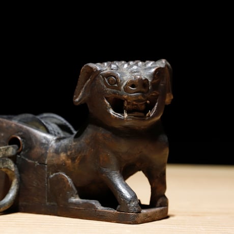 墨つぼ 獅子彫