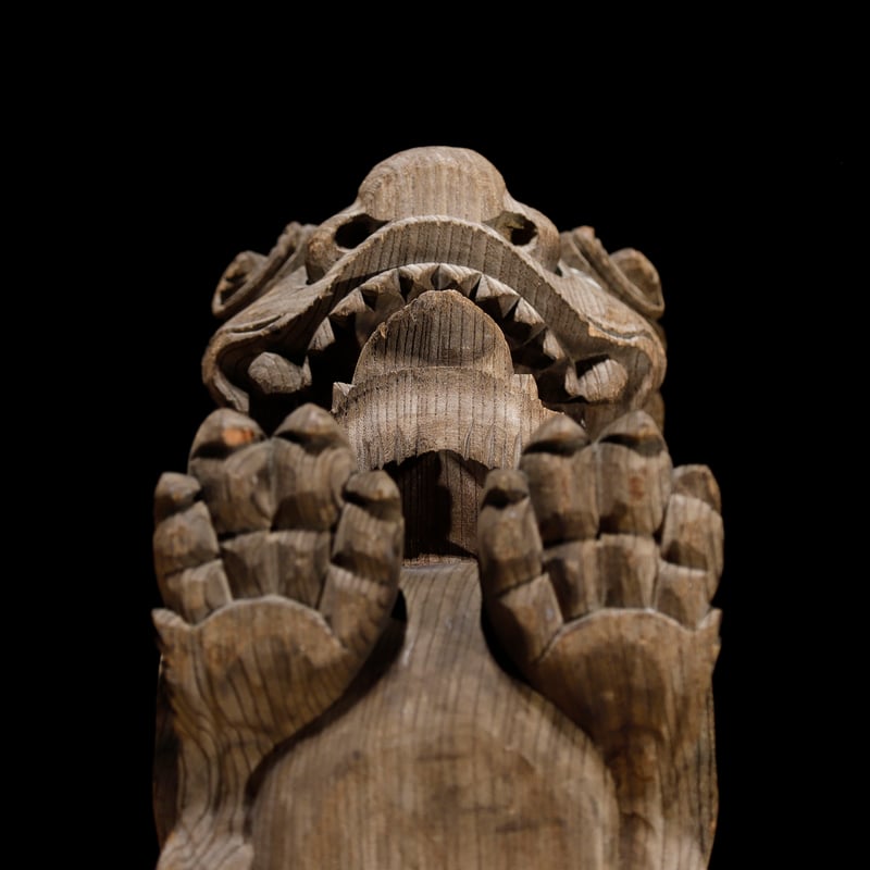 狛犬獅子 木鼻 阿吽 | 古物屋 壱両