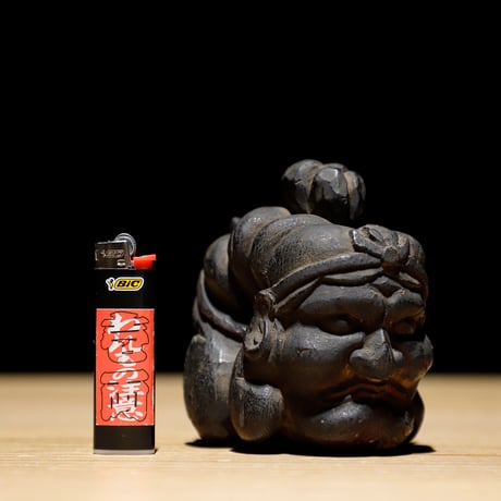 木彫仏頭 毘沙門天 弁財天