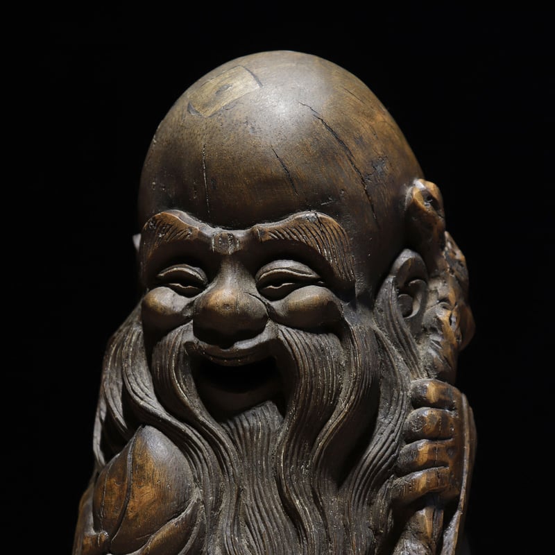 福禄寿 竹根彫 | 古物屋 壱両