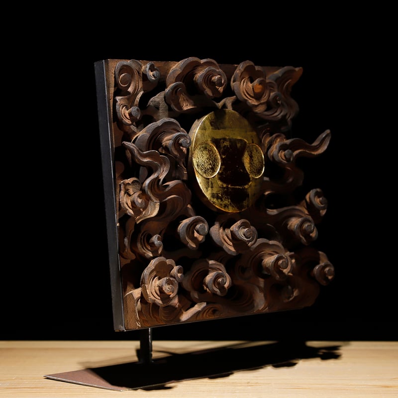 木彫　欄間　明治時代 雲文彫り欄間 明治期 | 古物屋 壱両