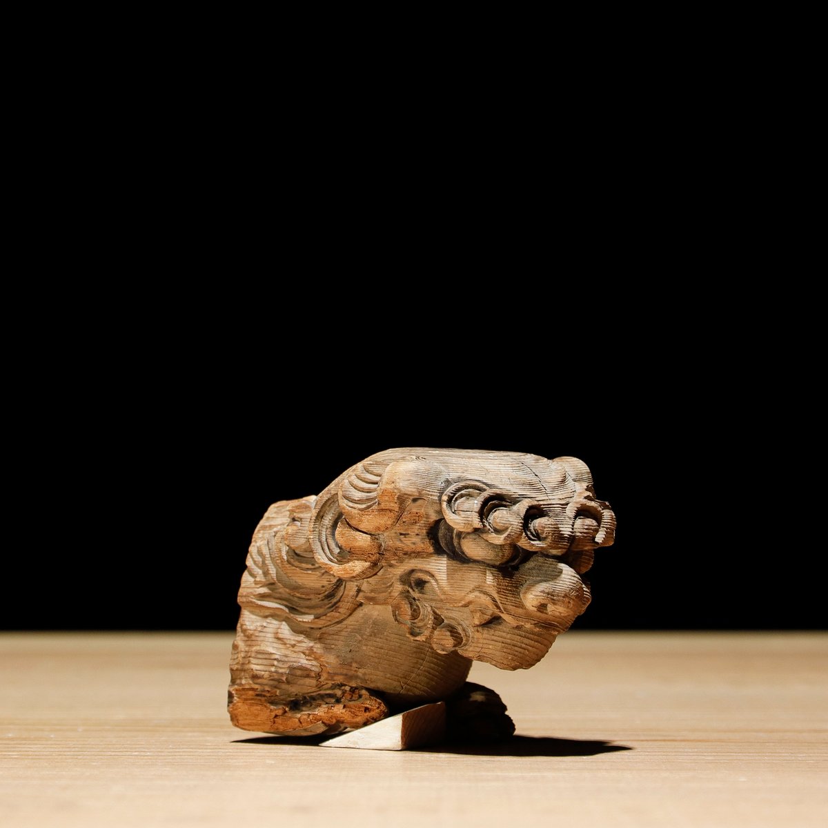 阿吽の獅子 時代物 古銅製 お守り 極細工装飾品 工芸品 古美術