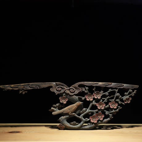 彫刻欄間 梅花図