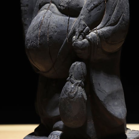 布袋尊 木彫 江戸期