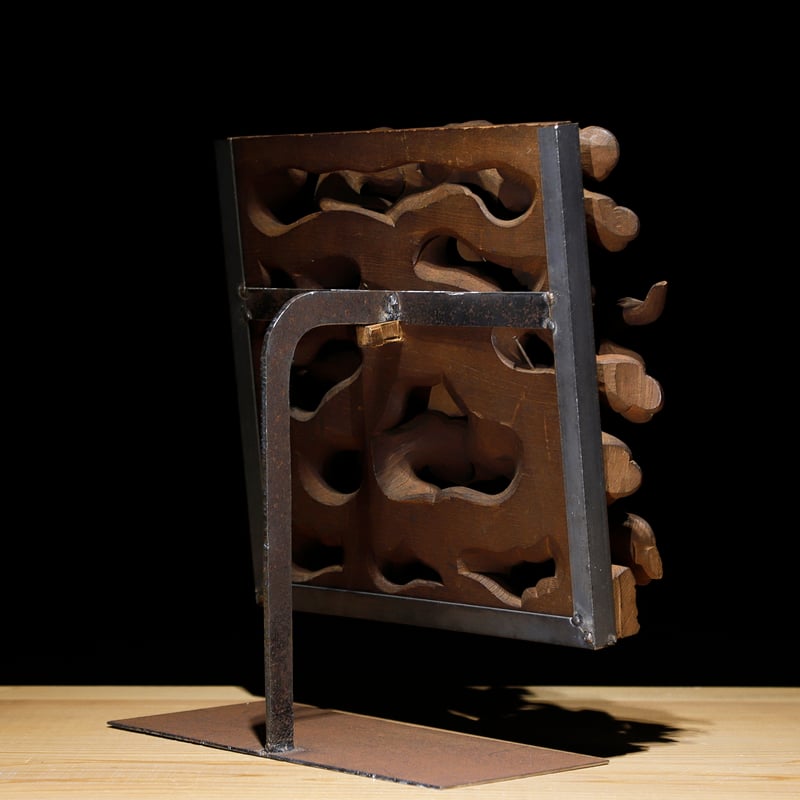 木彫　欄間　明治時代 雲文彫り欄間 明治期 | 古物屋 壱両