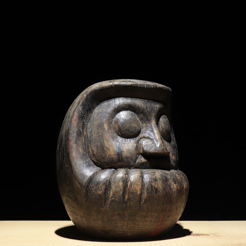 木彫　達磨 黑達磨木型 | 古物屋 壱両