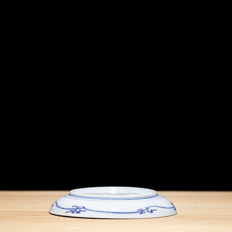 古伊万里 染付平皿 朝顔