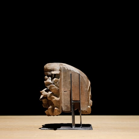 獅子 玉眼 木鼻 吽