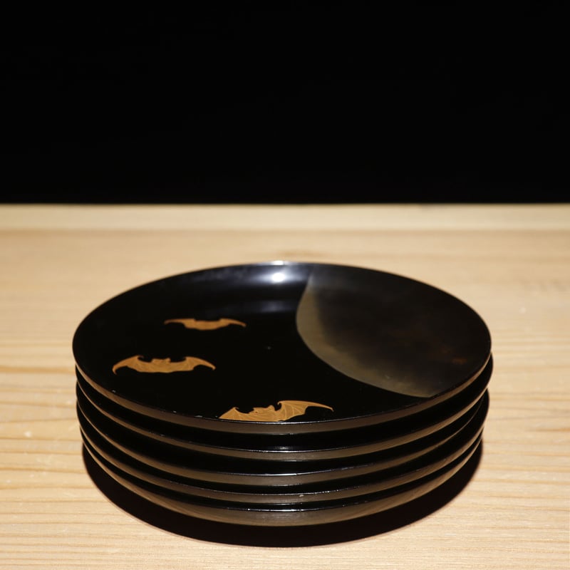 黑金 漆皿 五客セット | 古物屋 壱両