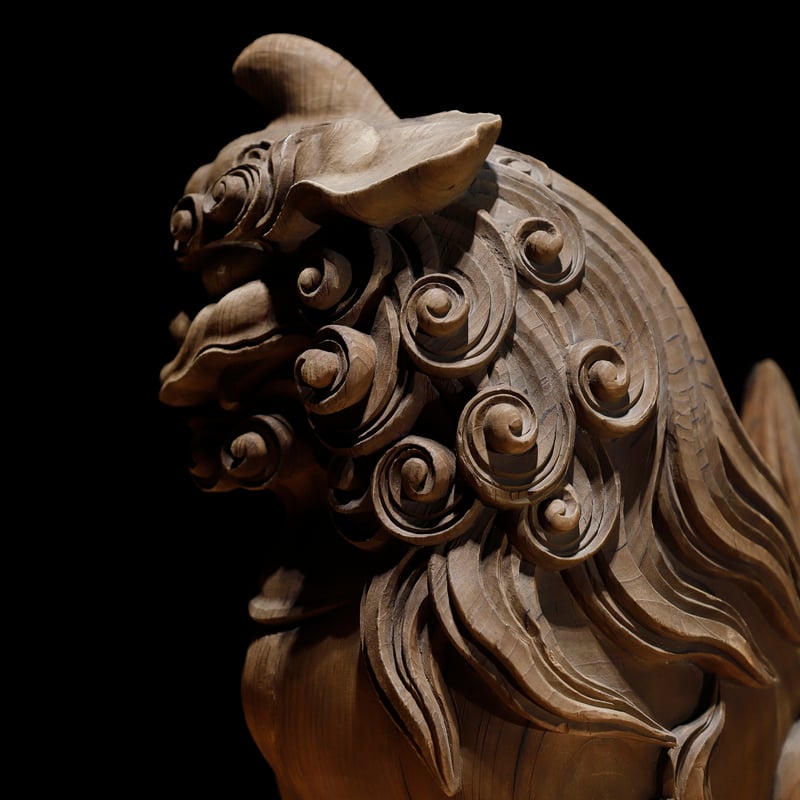 阿吽 木彫狛犬獅子 江戸期 | 古物屋 壱両 阿吽 木彫狛犬獅子 江戸期 | 古物屋 壱両