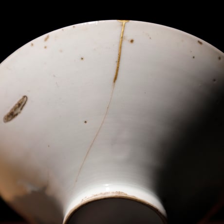 白磁 茶碗 金継