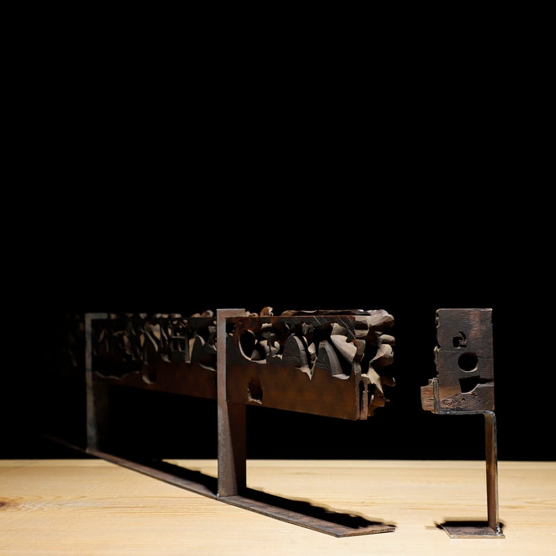 木彫　欄間　明治時代 雲文彫り欄間 明治期 | 古物屋 壱両