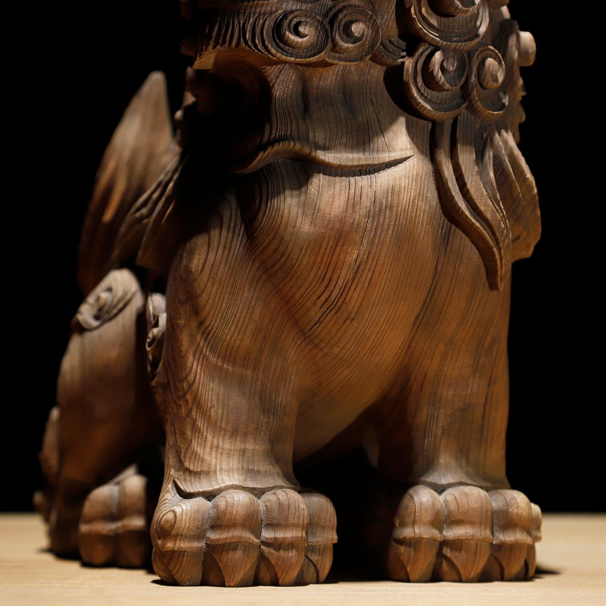 阿吽 木彫狛犬獅子 江戸期 | 古物屋 壱両 阿吽 木彫狛犬獅子 江戸期 | 古物屋 壱両