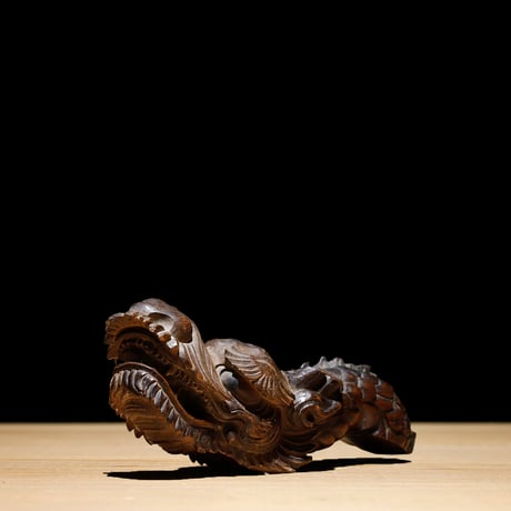 龍 木彫 江戸期