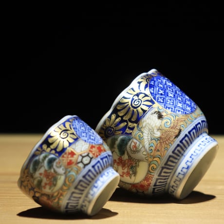 古伊万里 染付色絵皿 12種10組