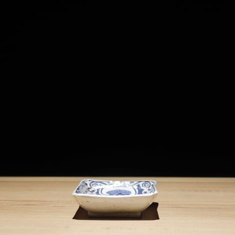 江戸幕末-明治初期染付長皿 景色