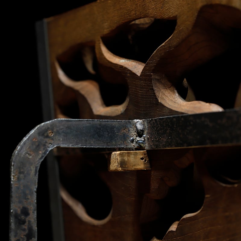 木彫　欄間　明治時代 雲文彫り欄間 明治期 | 古物屋 壱両