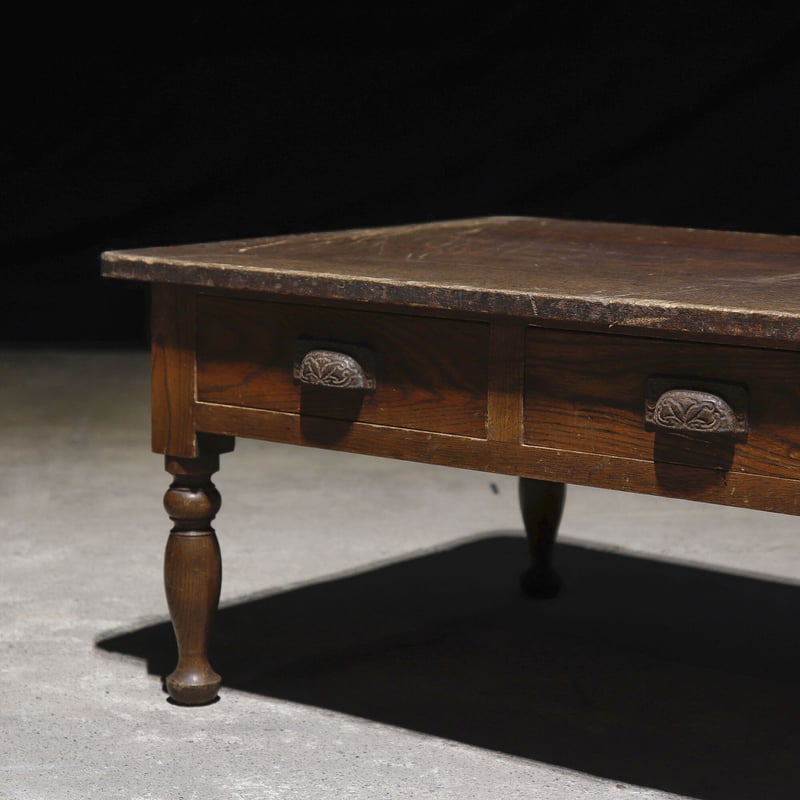 値下げ！アンティーク　座卓　昭和初期　90×90cm テーブル センターテーブル ローテーブル 90 おしゃれ 北欧 テーブル 座卓