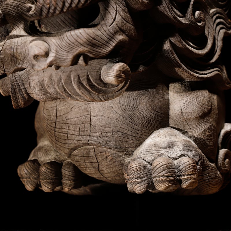 古い 土人形 狛犬 古道具 アンティーク 狛犬のみ 古い 土人形 狛犬