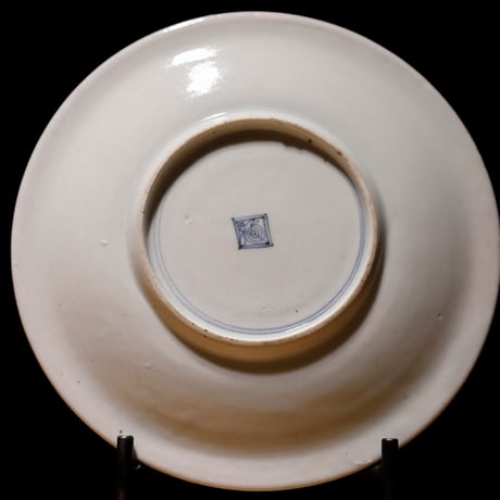 江戸中期 柿右衛門皿 蝙蝠柄