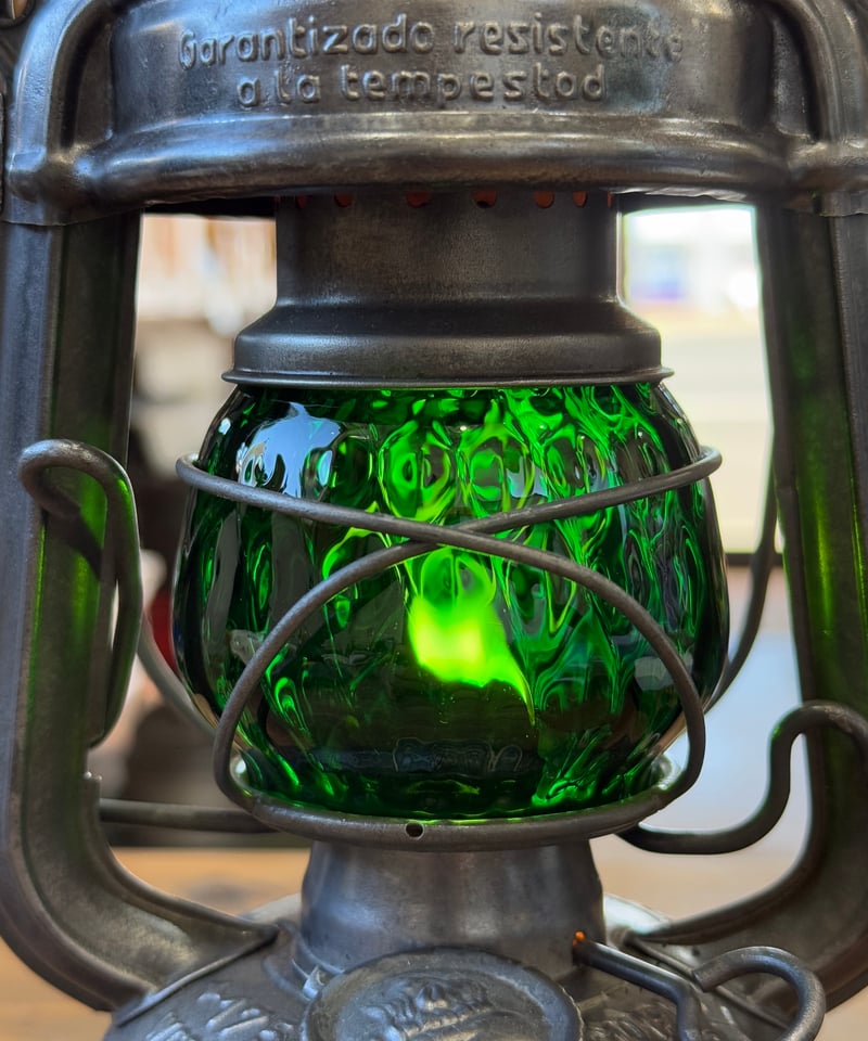 Crack Glass green Feuerhand クラックグラス TOMOS ORIGINAL GLASS FOR VINTAGE 『cross mall gr