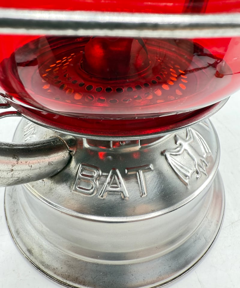 極美‼️BAT No.599 ホットブラストランタン レッドガラス