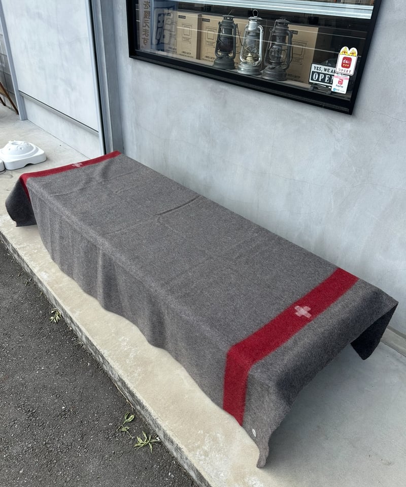スイス軍用❗️ブランケット 毛布 ウール100% グレー | ヴィンテージ