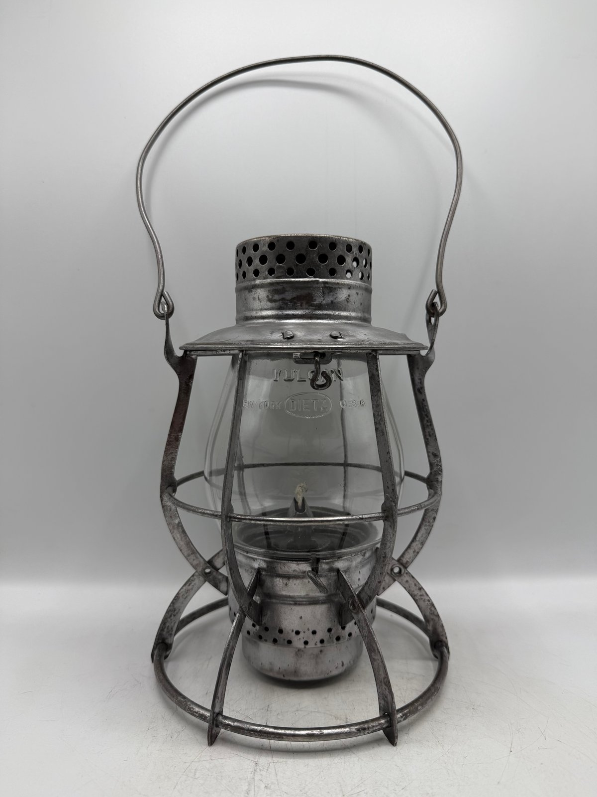 美品　Dietz Vulcan デイツ バルカンNO39 レイルロードランタン 002レイルロードランタン DIETZ No.39 STEEL CLAD クリアグローブ N