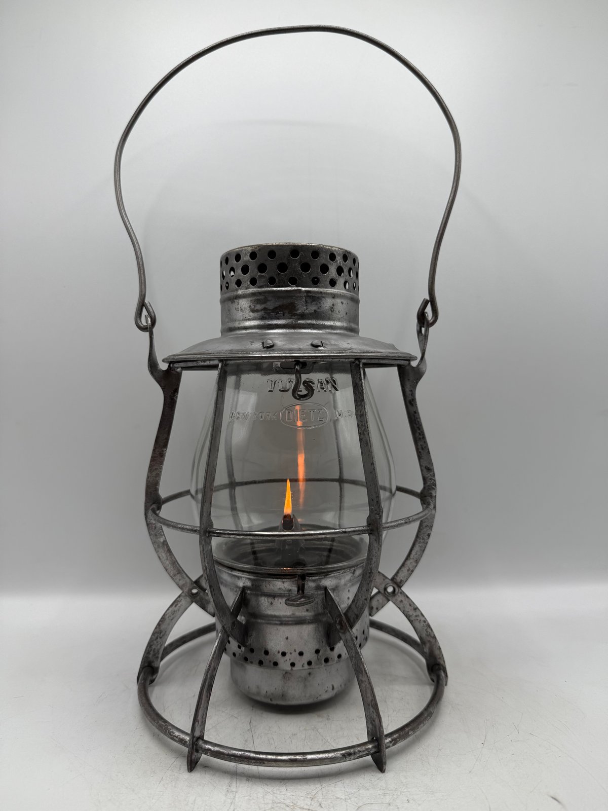 002レイルロードランタン DIETZ No.39 STEEL CLAD クリアグローブ N