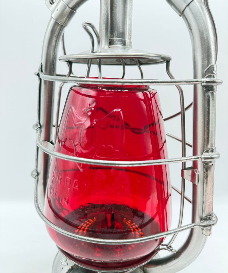 極美‼️BAT No.599 ホットブラストランタン レッドガラス