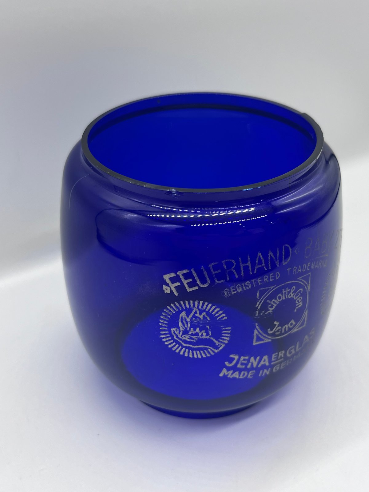 ヴィンテージガラス』FEUERHAND 275/276 初期JENAER GLAS ブルー