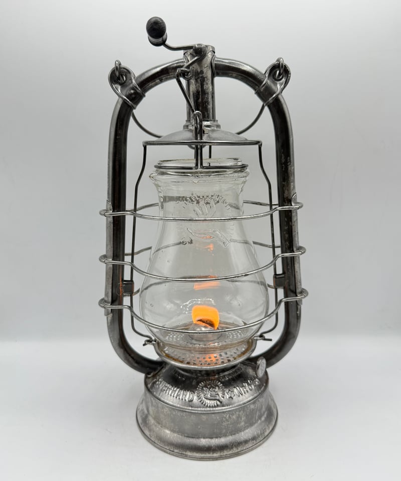 【希少】ハンギング　オイルランプ　ビィンテージ　乳白ガラス 001 レアアイテム❗️FEUERHAND Nr.323 洋梨型クリアガラス 大型オイル