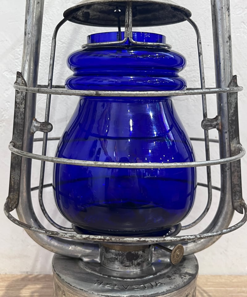 レアアイテム❗️HELVETIA スイス軍用ミリタリーランタン ブルー