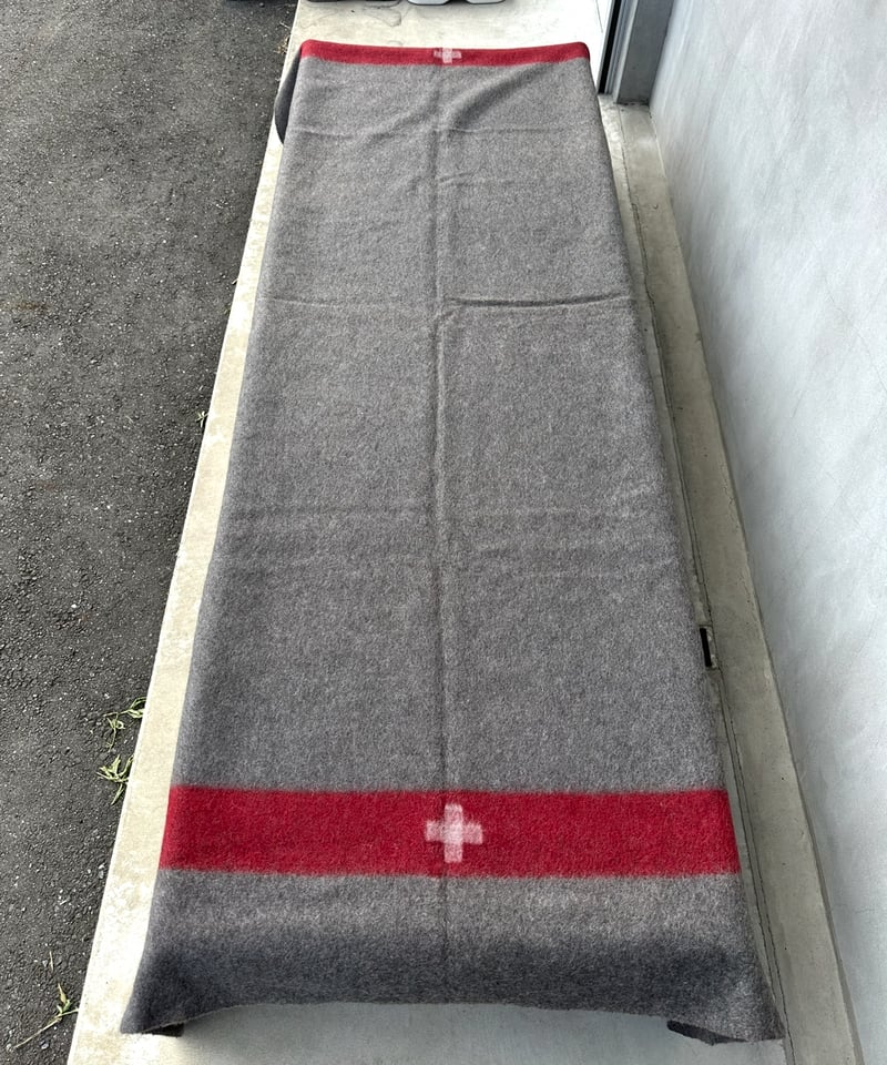 スイス軍用❗️ブランケット 毛布 ウール100% グレー | ヴィンテージ